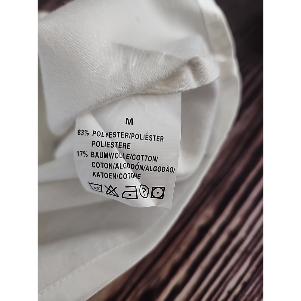 Vintage Pajamas Sleep Shirt Gioni Feroti Sz M Ivory Top Satin Buttons Classic‎ - Picture 4 of 11
